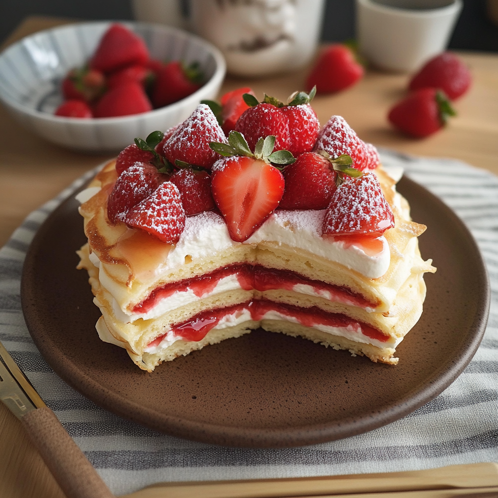 Strawberry Crepe Cake