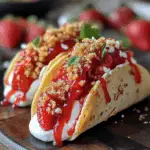 Strawberry Crunch Cheesecake Tacos