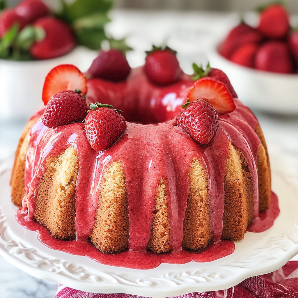 Strawberry Pound Cake