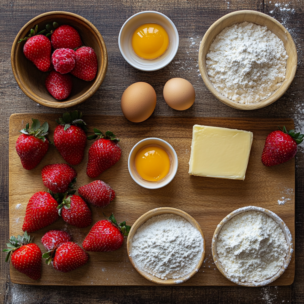 Strawberry Pound Cake ingredients