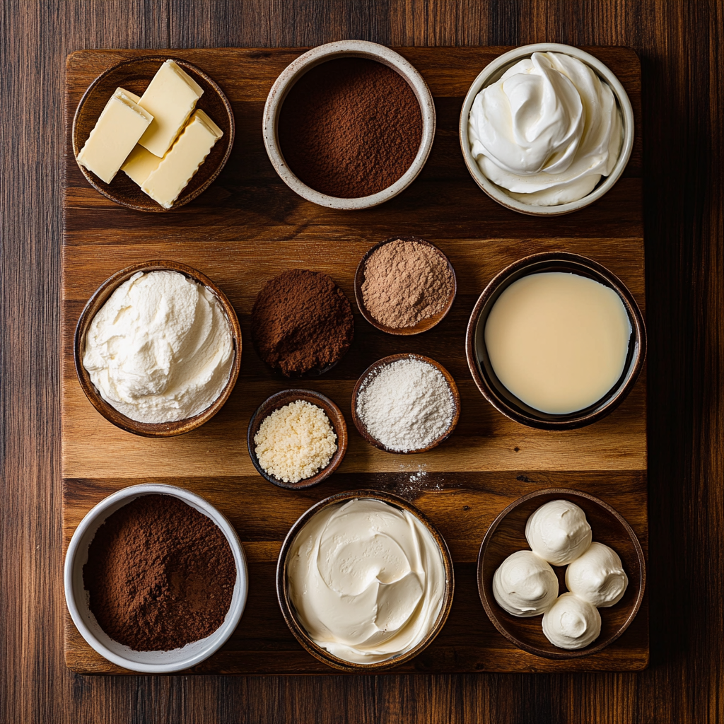 Tiramisu Cheesecake ingredients