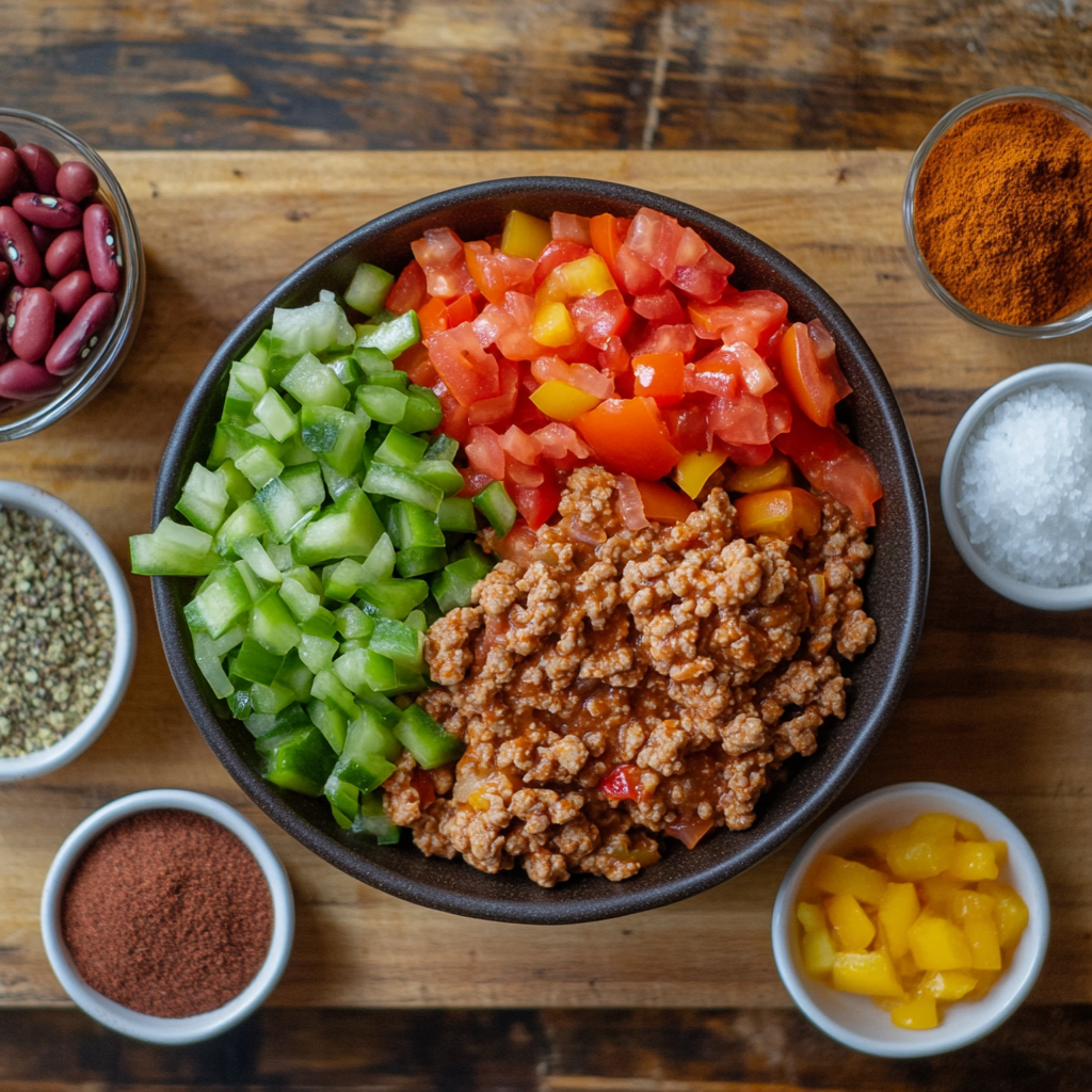 Turkey Chili ingredients