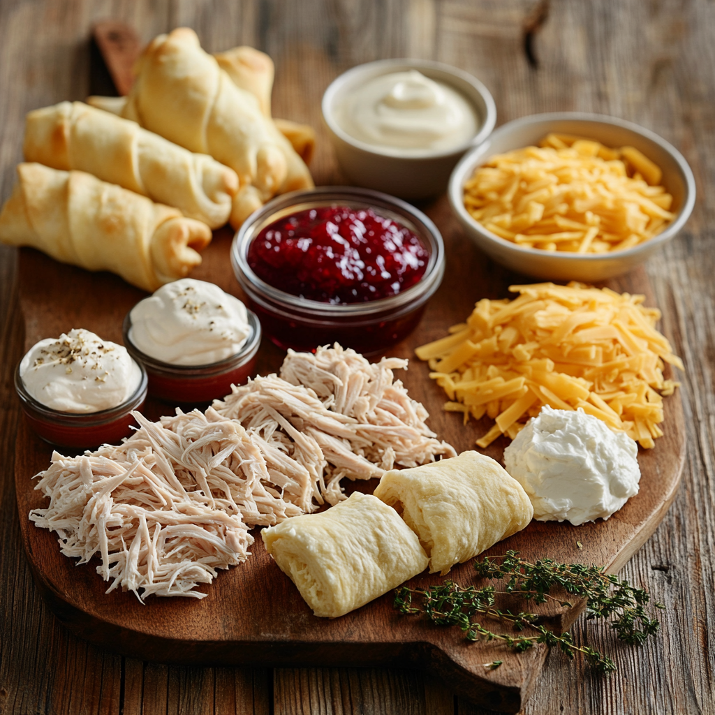 Turkey Cranberry Crescent Ring Recipe ingredients