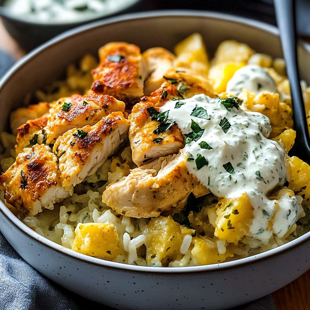 Tzatziki Chicken Rice Bake
