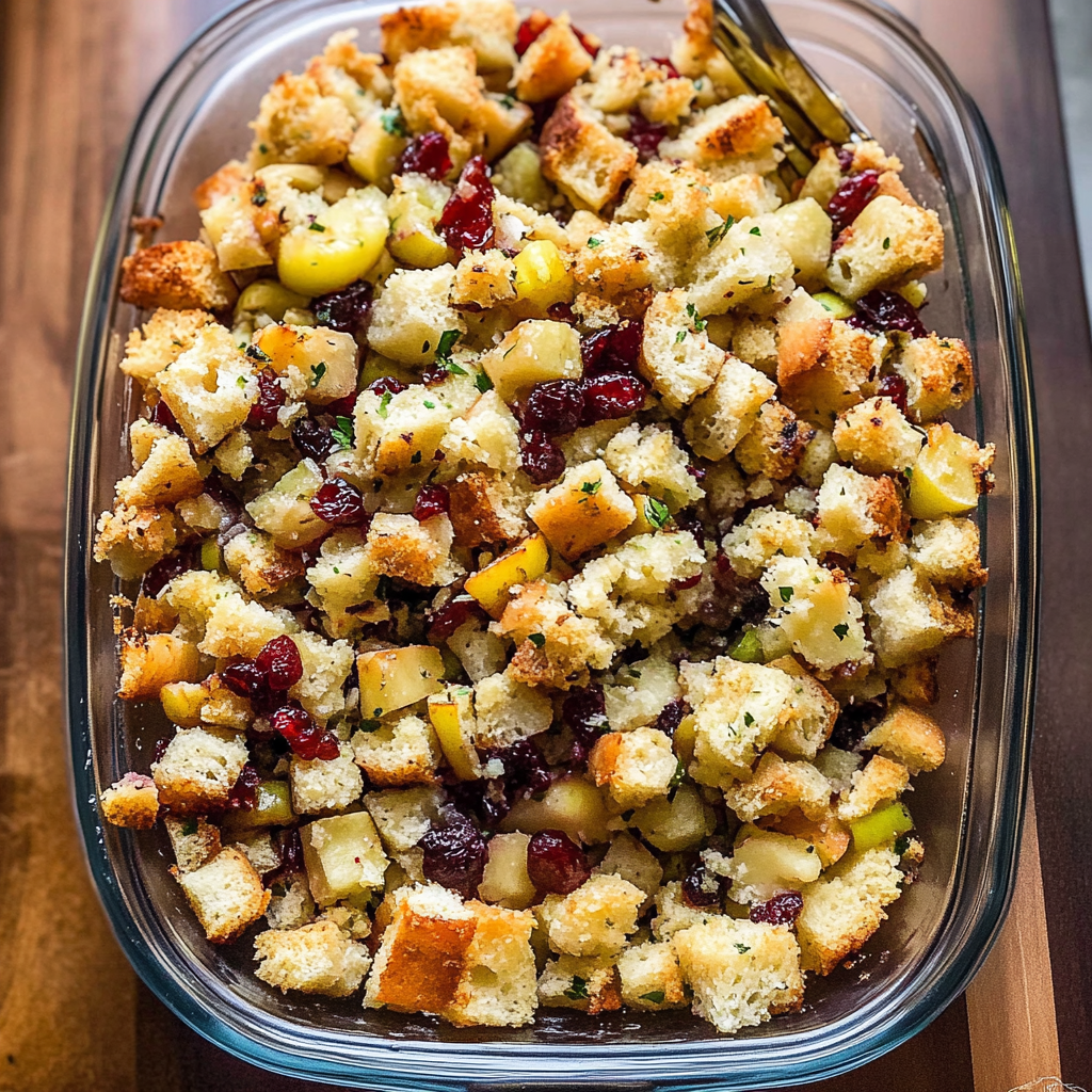 christmas Cranberry Apple Stuffing