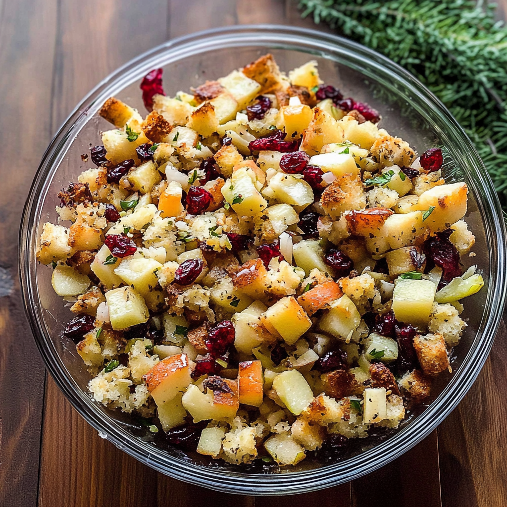 christmas Cranberry Apple Stuffing