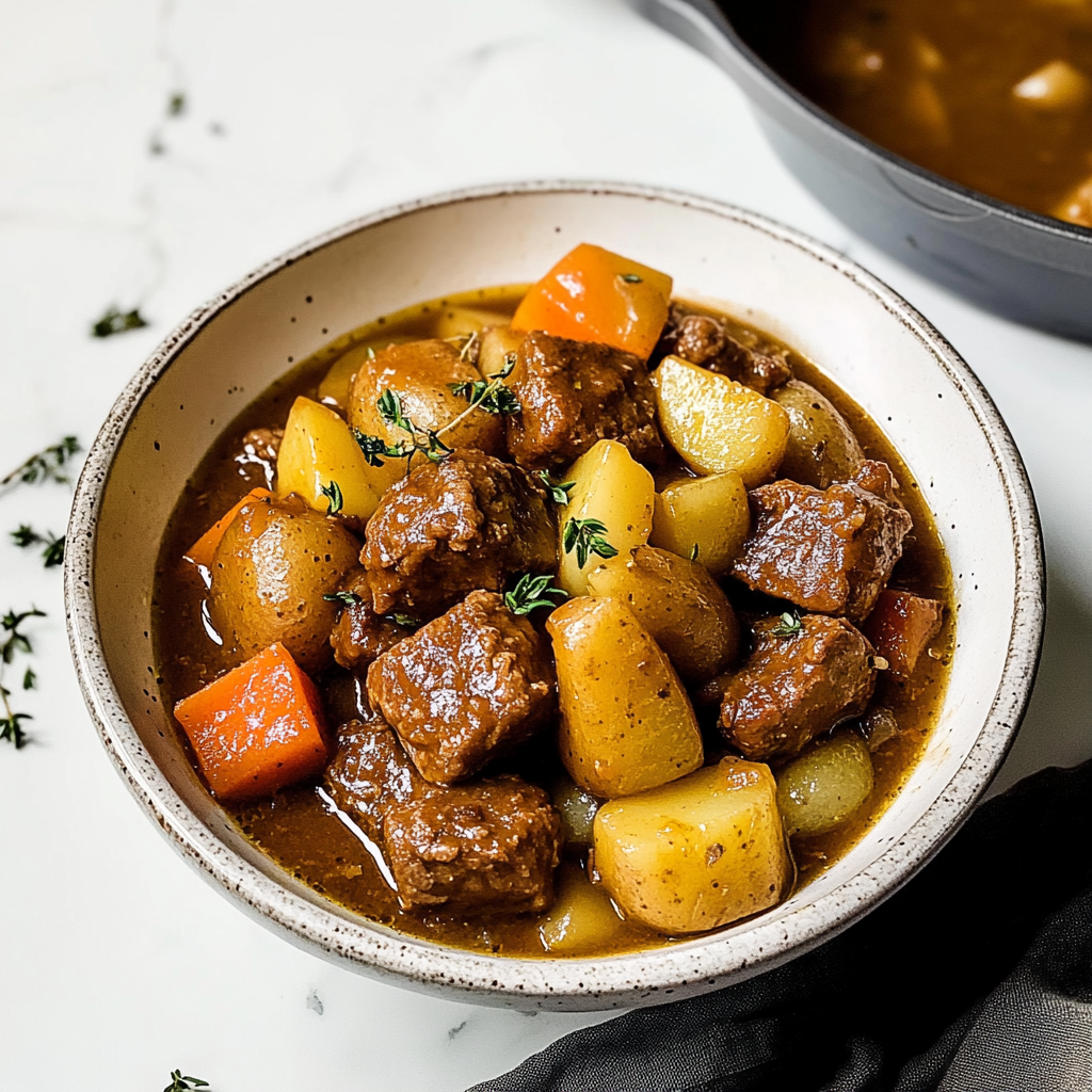 Apple Cider Stew Potatoes