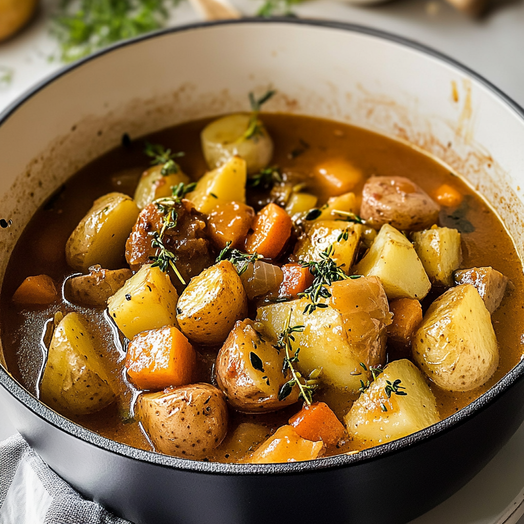 Apple Cider Stew Potatoes