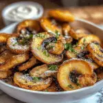 Fried Sliced Mushrooms with Ranch