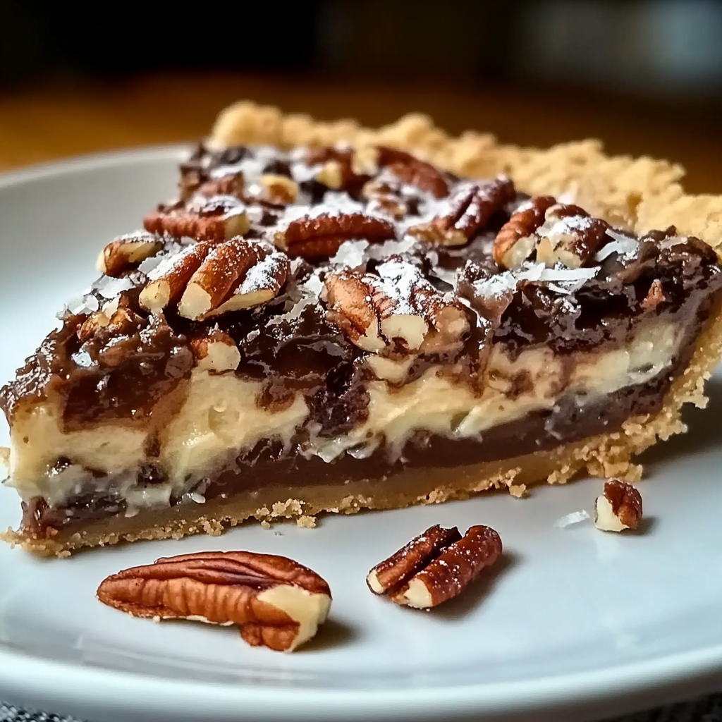 Chocolate Coconut Pecan Cream Pie