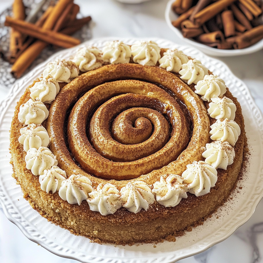 Christmas Giant Cinnamon Roll Cookie Cake