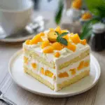 Christmas Coconut Mango Chiffon Cake