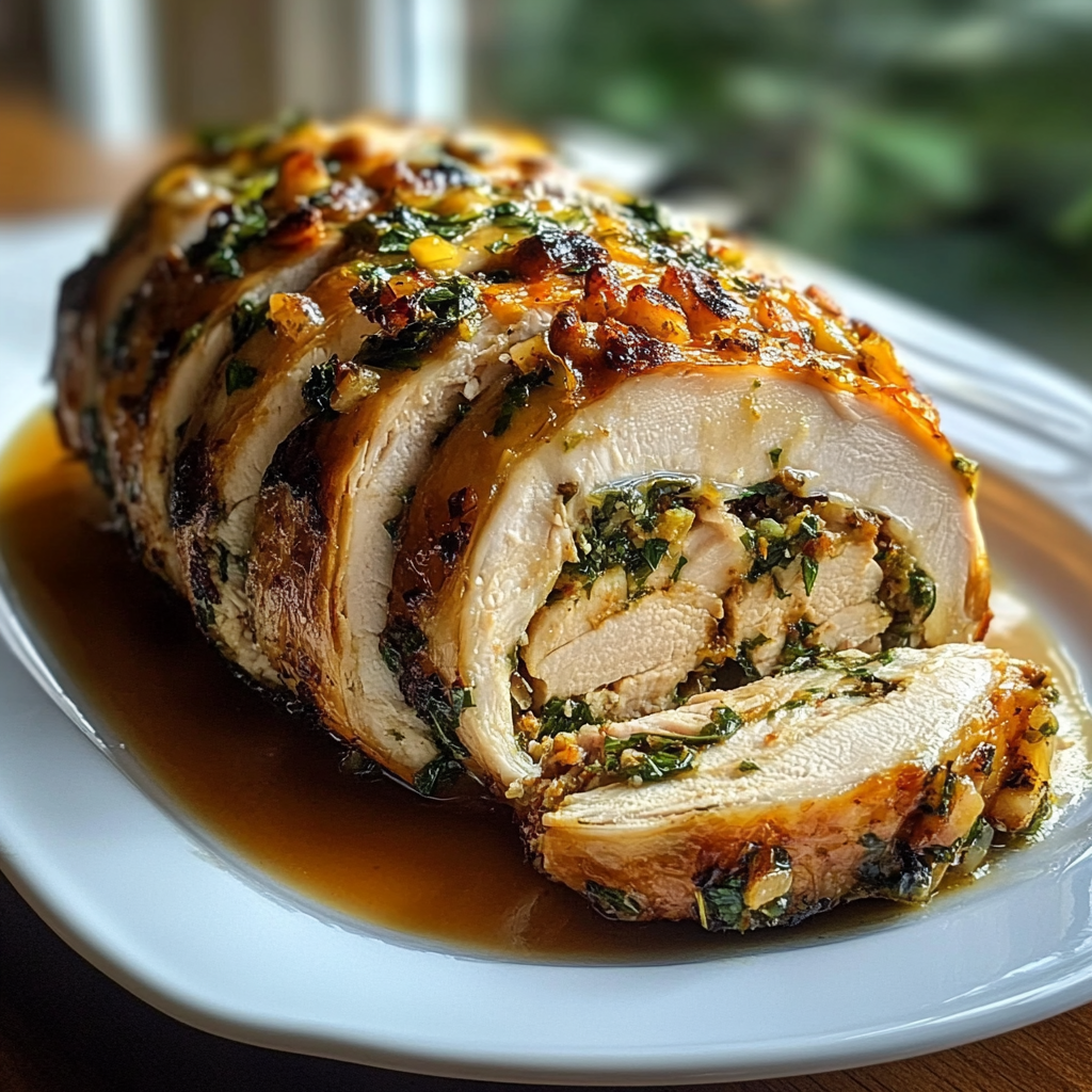 Garlic and Herb Turkey Roulade