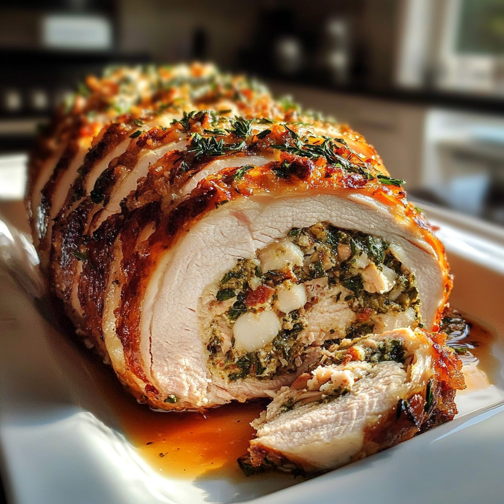 Garlic and Herb Turkey Roulade