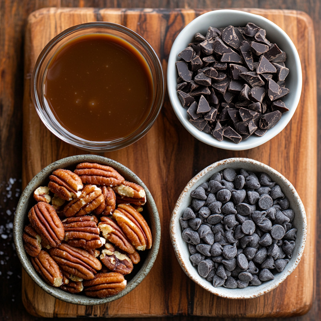 Chocolate Pecan Turtle Clusters