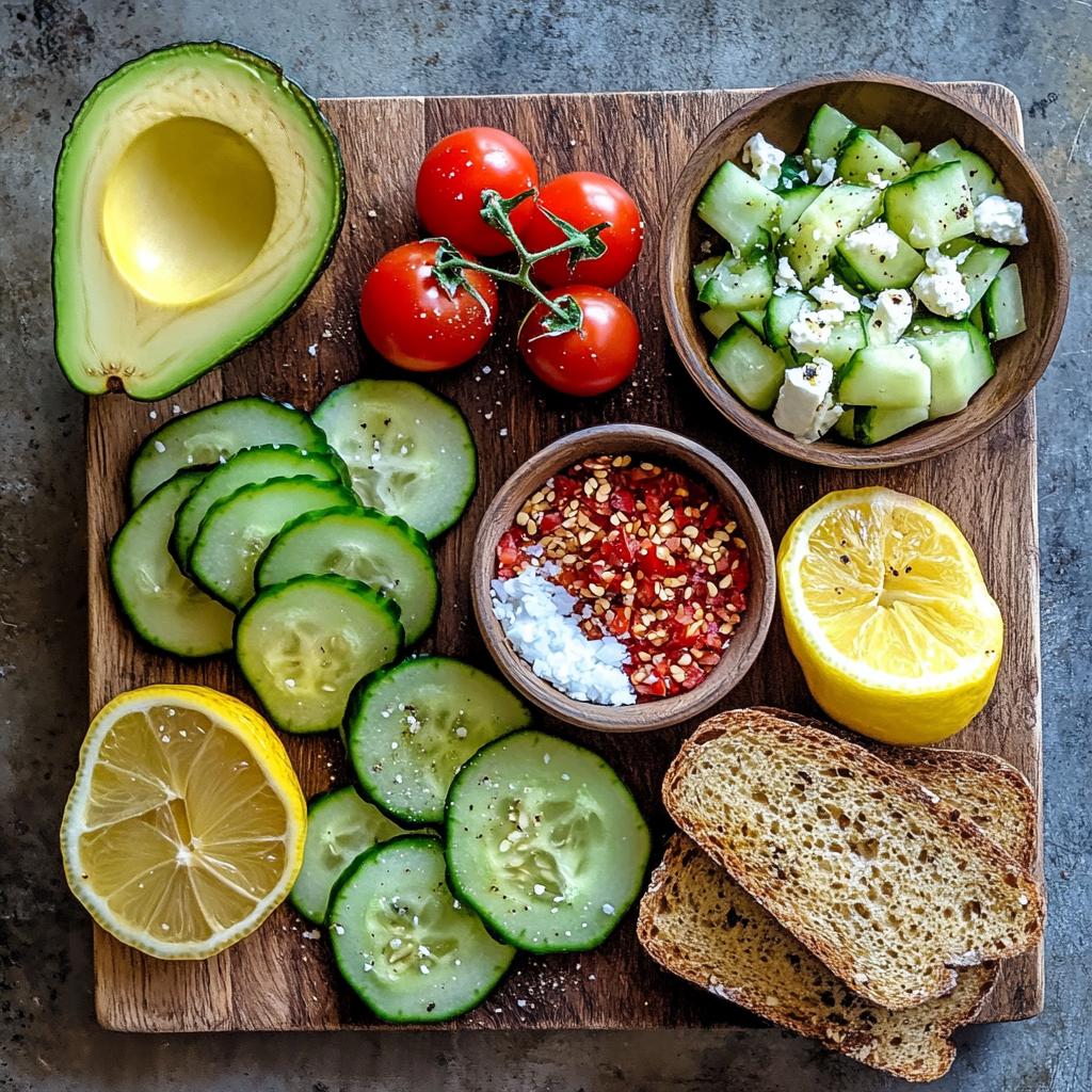 Avocado Sandwich ingredients