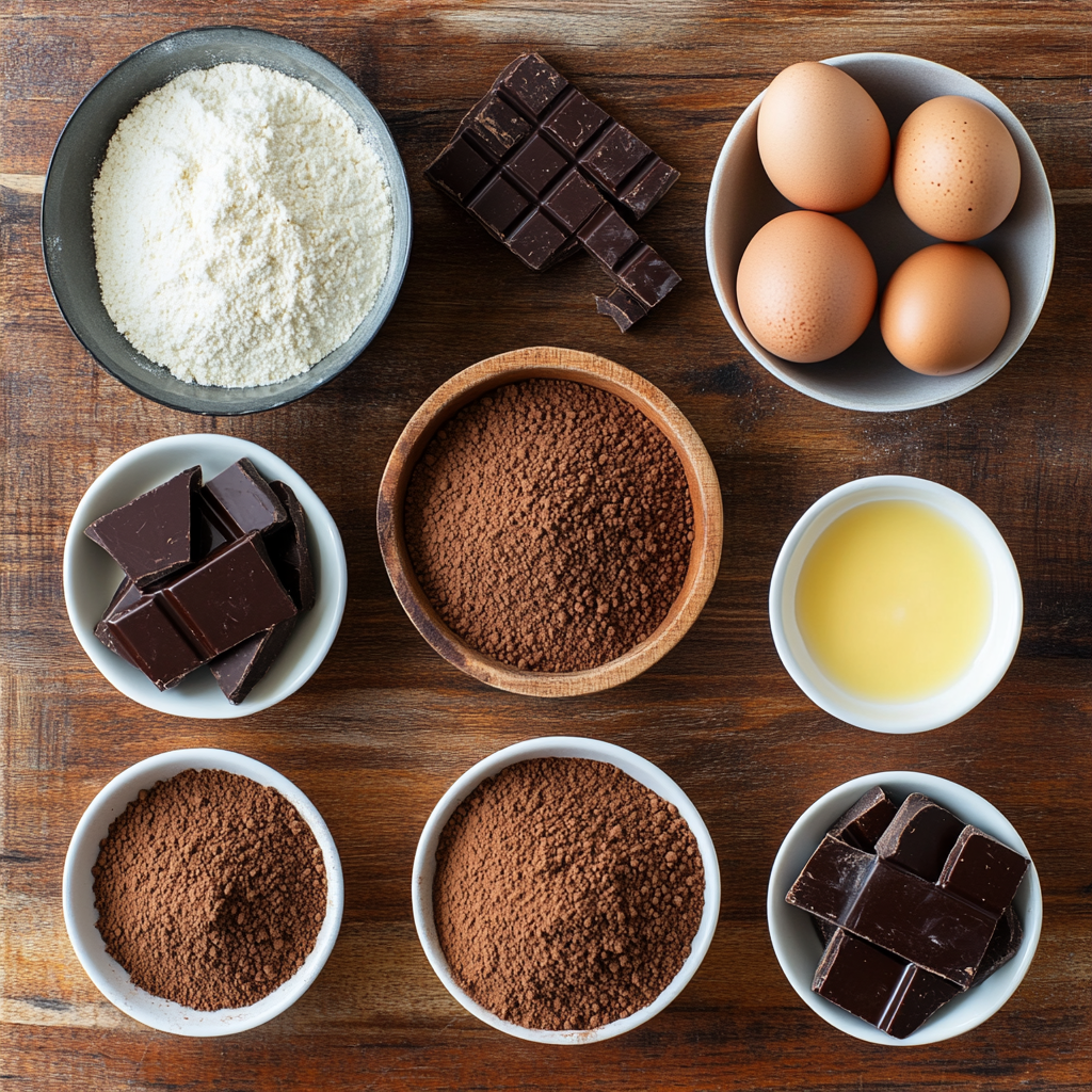 Chocolate Mousse brownies ingredients