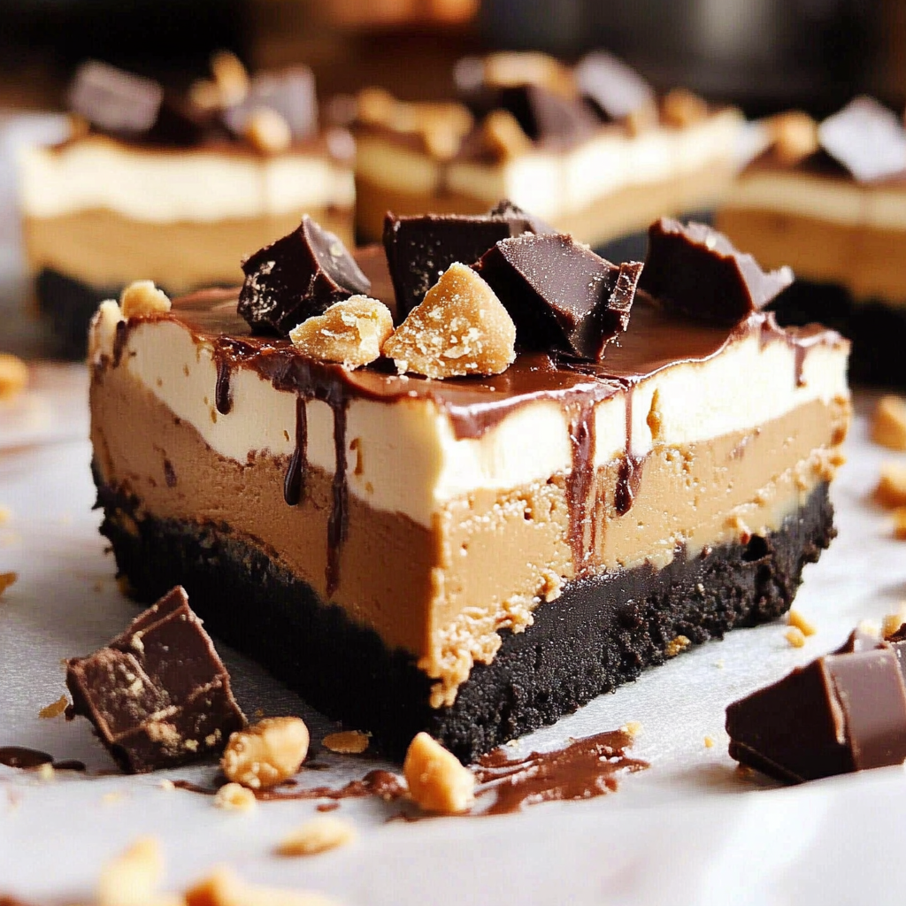 Chocolate Peanut Butter Pie Bars