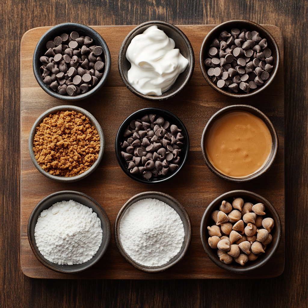 Chocolate Peanut Butter Pie Bars ingredients