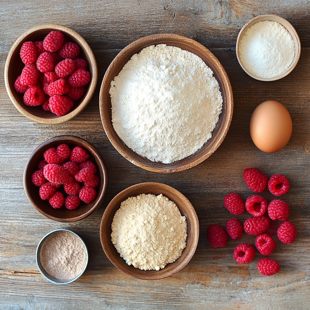 Christmas Buttery Raspberry Crumble Cookies ingredients