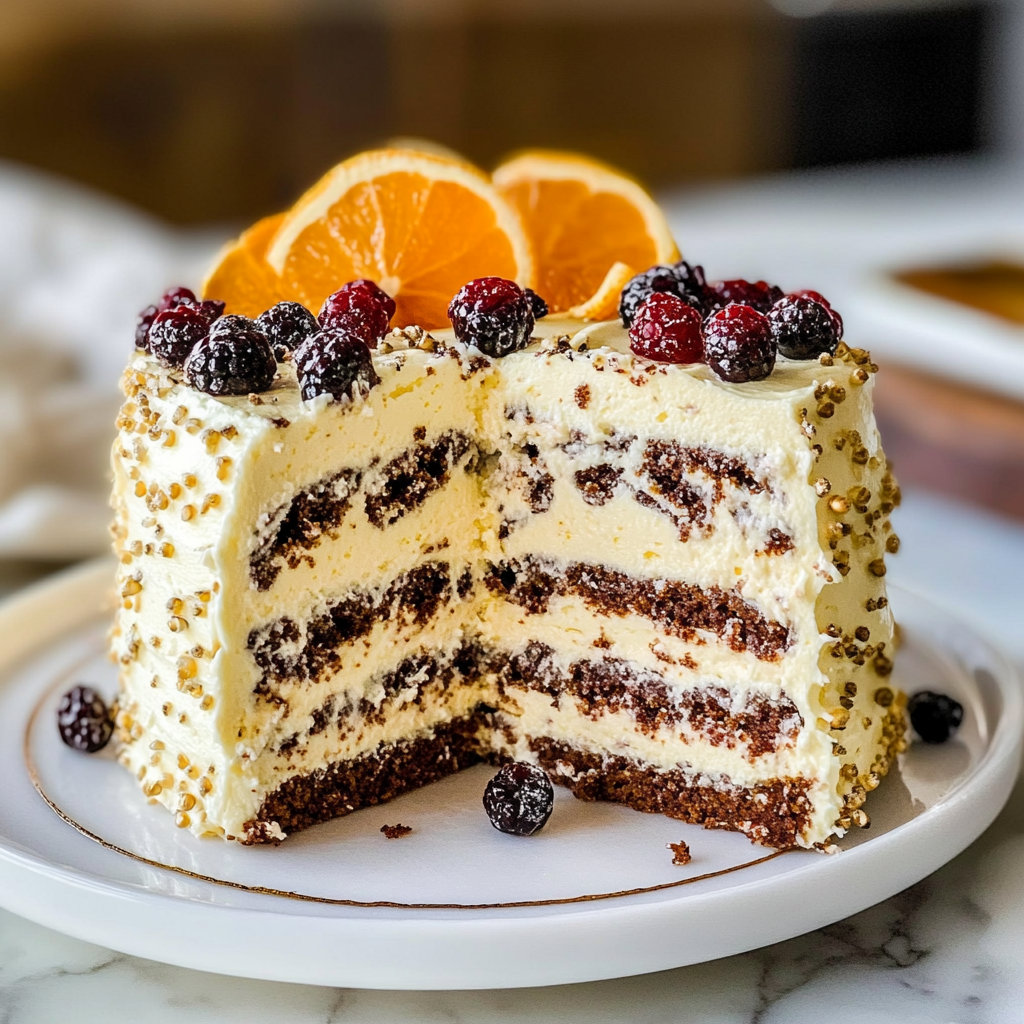 Christmas Cannoli Cake