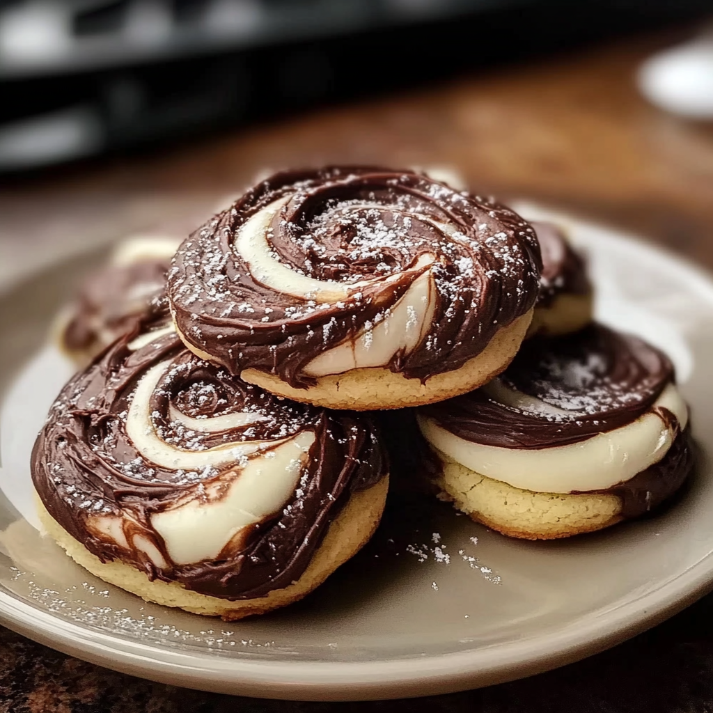 Christmas Chocolate Marshmallow Swirl Cookies