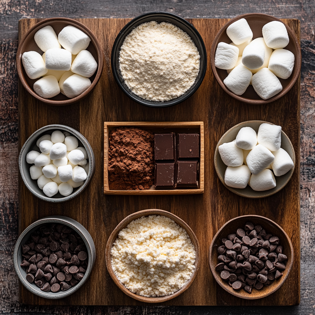 Christmas Chocolate Marshmallow Swirl Cookies ingredients