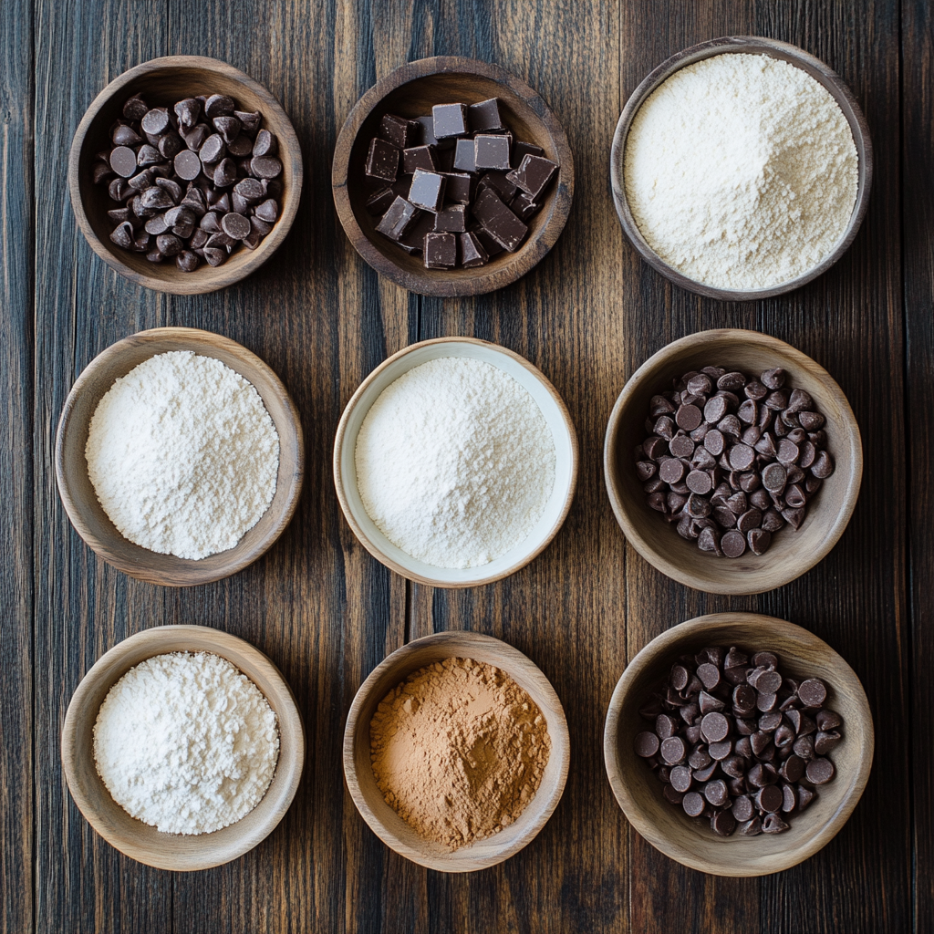 Christmas Chocolate Peppermint Bread Loaf ingredients