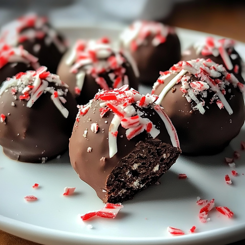 Christmas Chocolate Peppermint Truffles