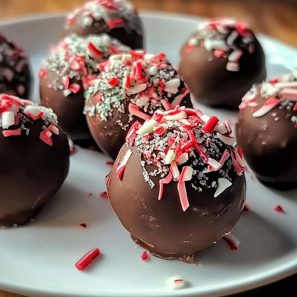 Christmas Chocolate Peppermint Truffles