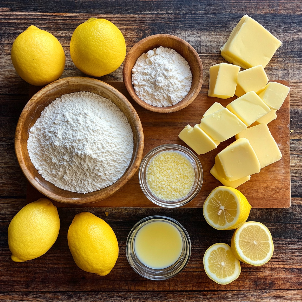 Christmas Easy Lemon Bars ingredients