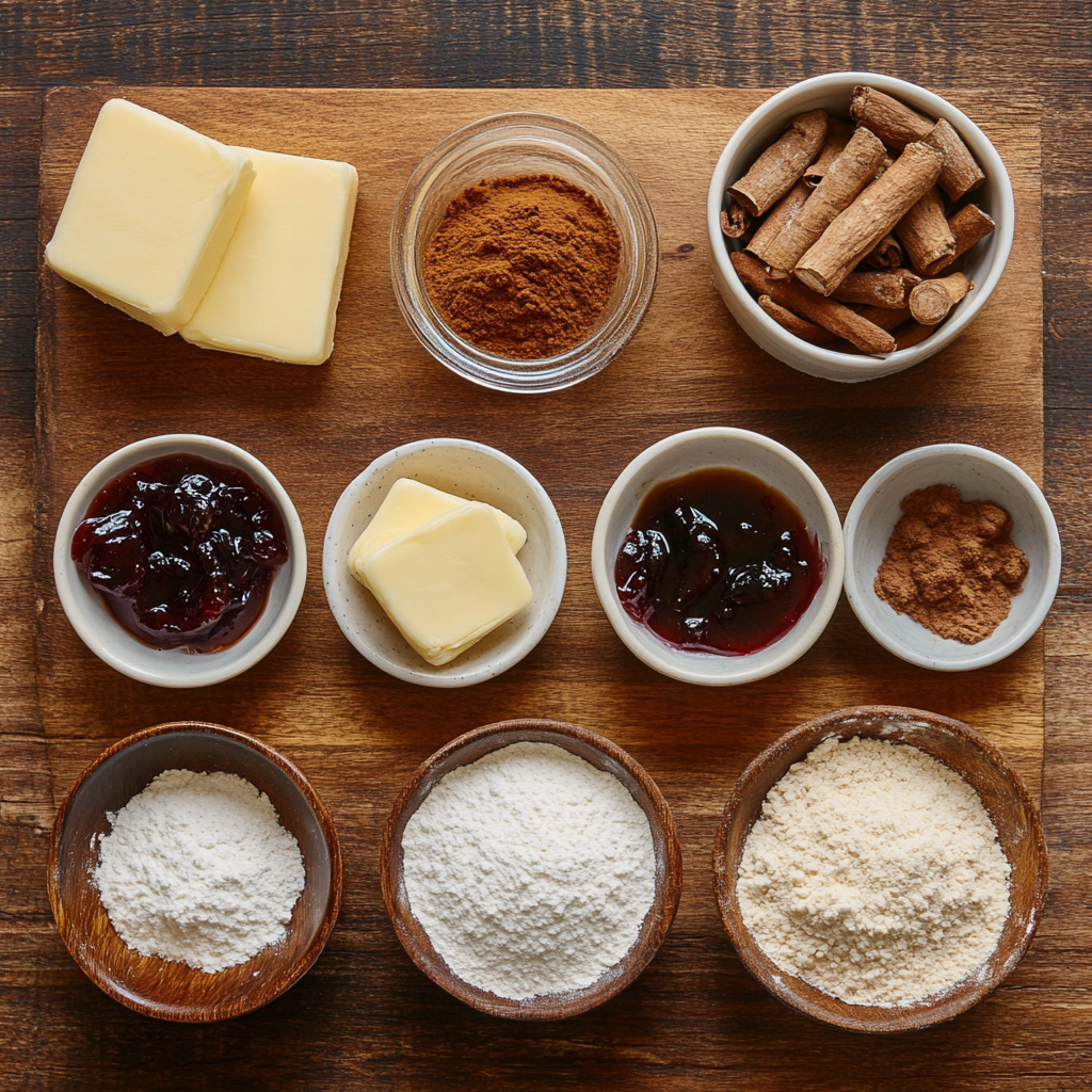 Christmas Gingerbread Thumbprint Cookies ingredients