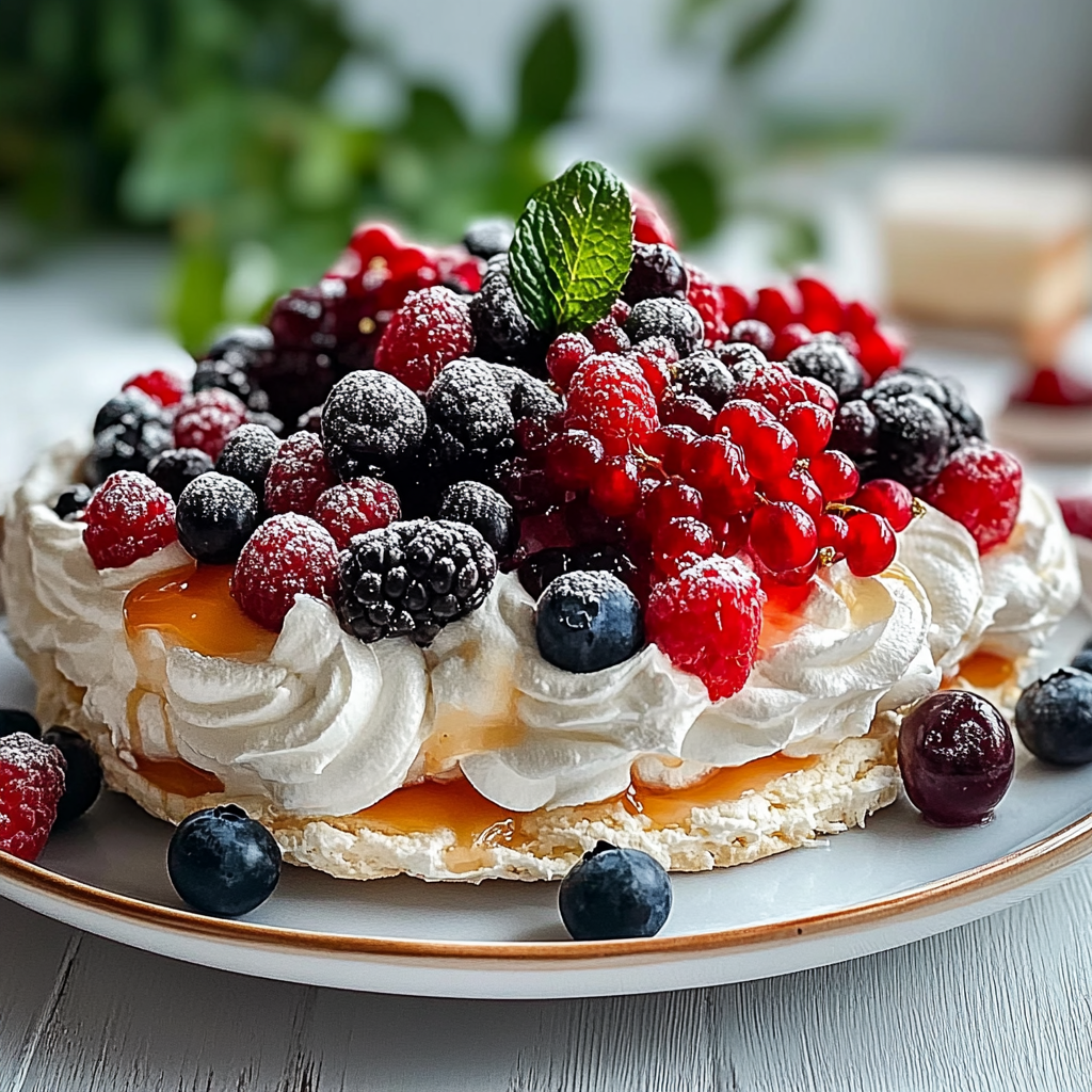 Christmas Pavlova with Berries
