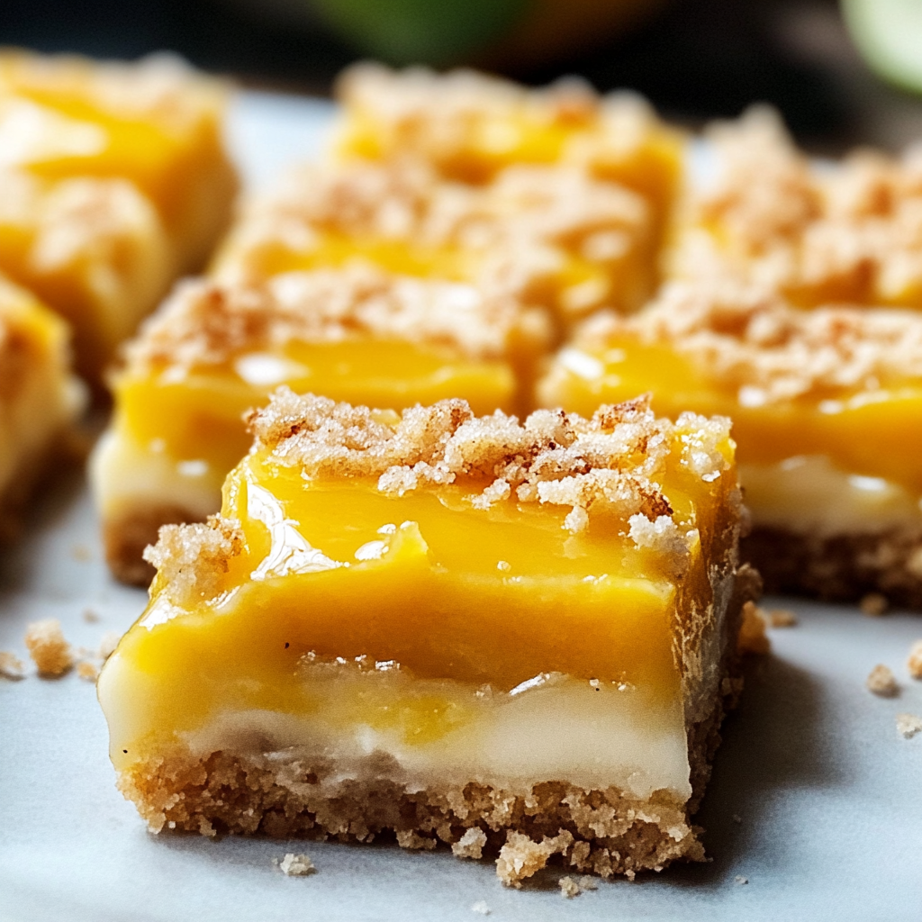 Christmas Mango Bars with Lime Glaze