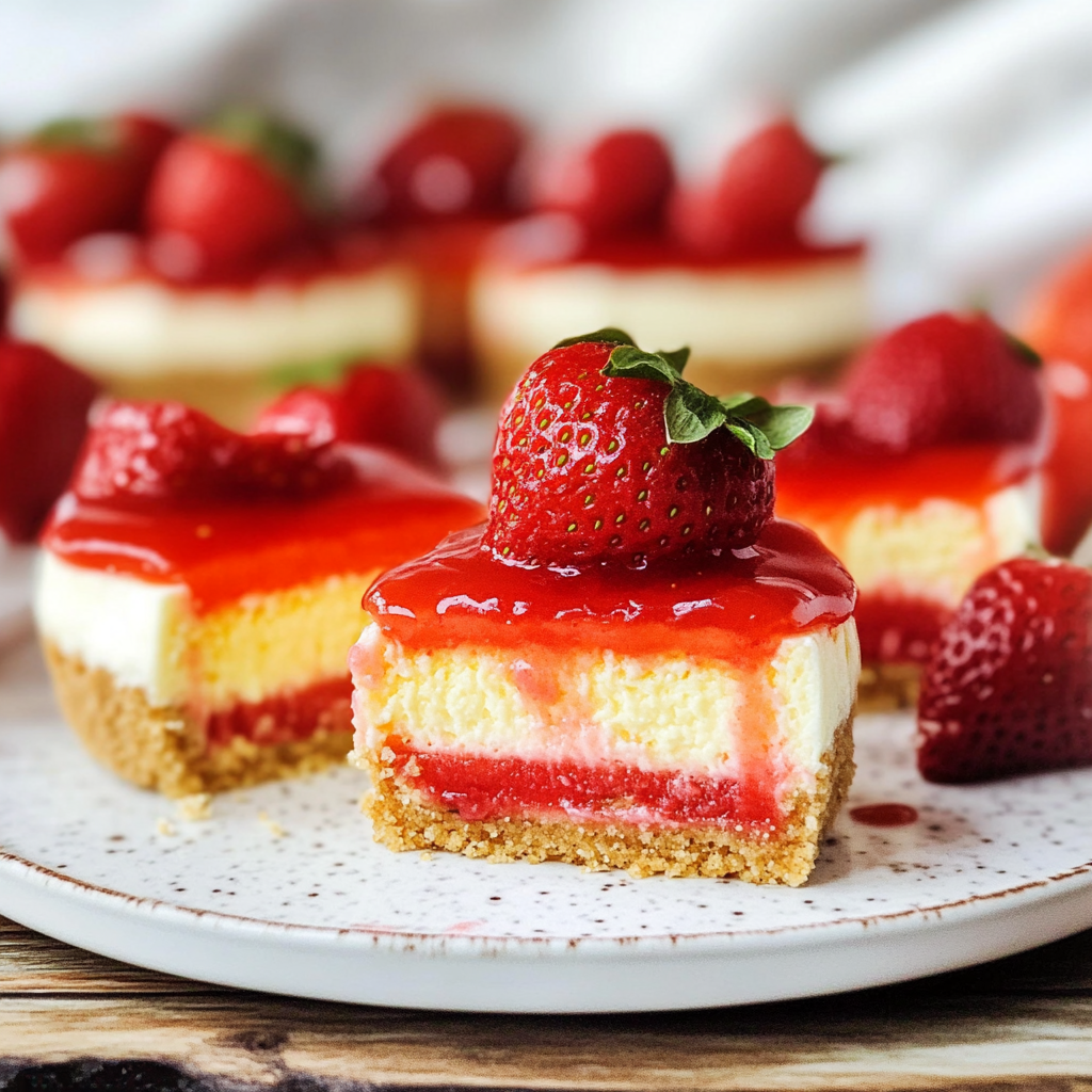 Christmas Mini Strawberry Cheesecakes