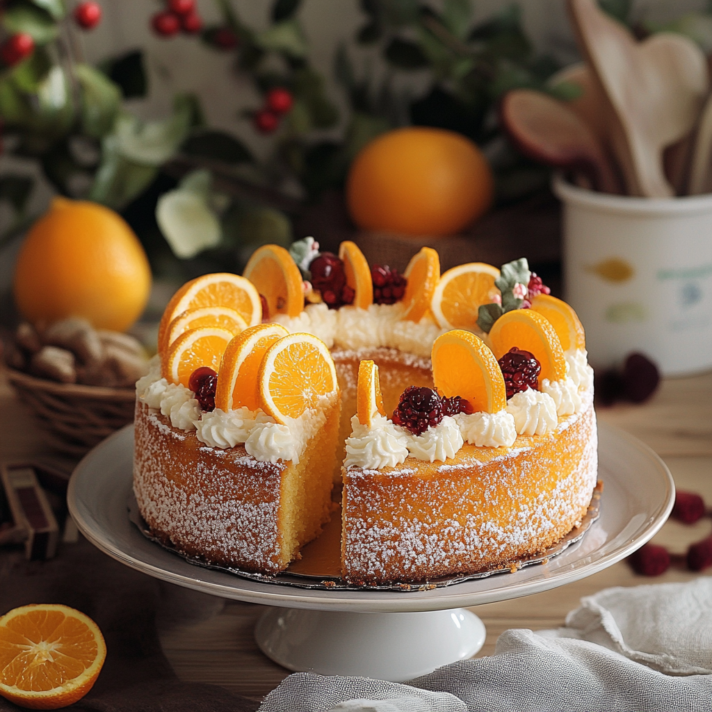 Christmas Orange Chiffon Cake