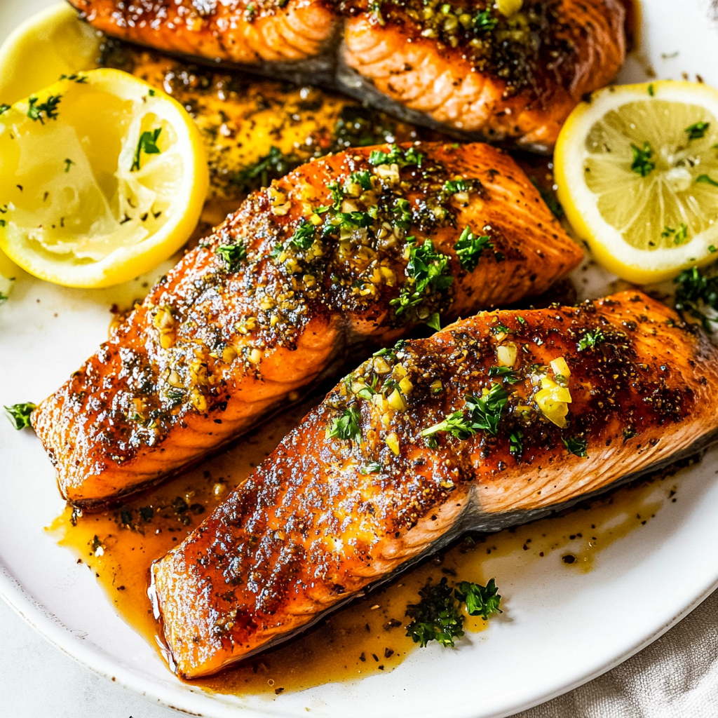 Christmas Oven Baked Salmon Steaks