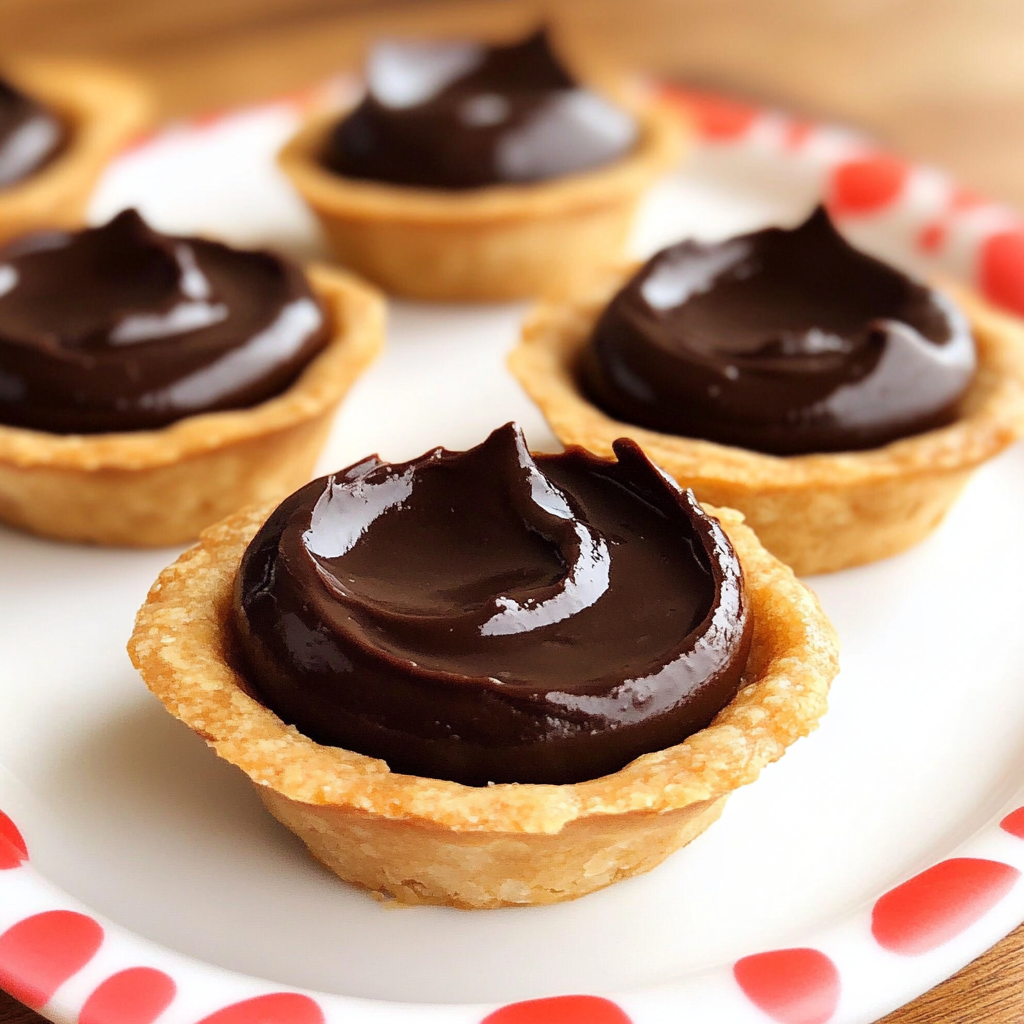 Christmas Spiked Dark Chocolate Ganache Tarts