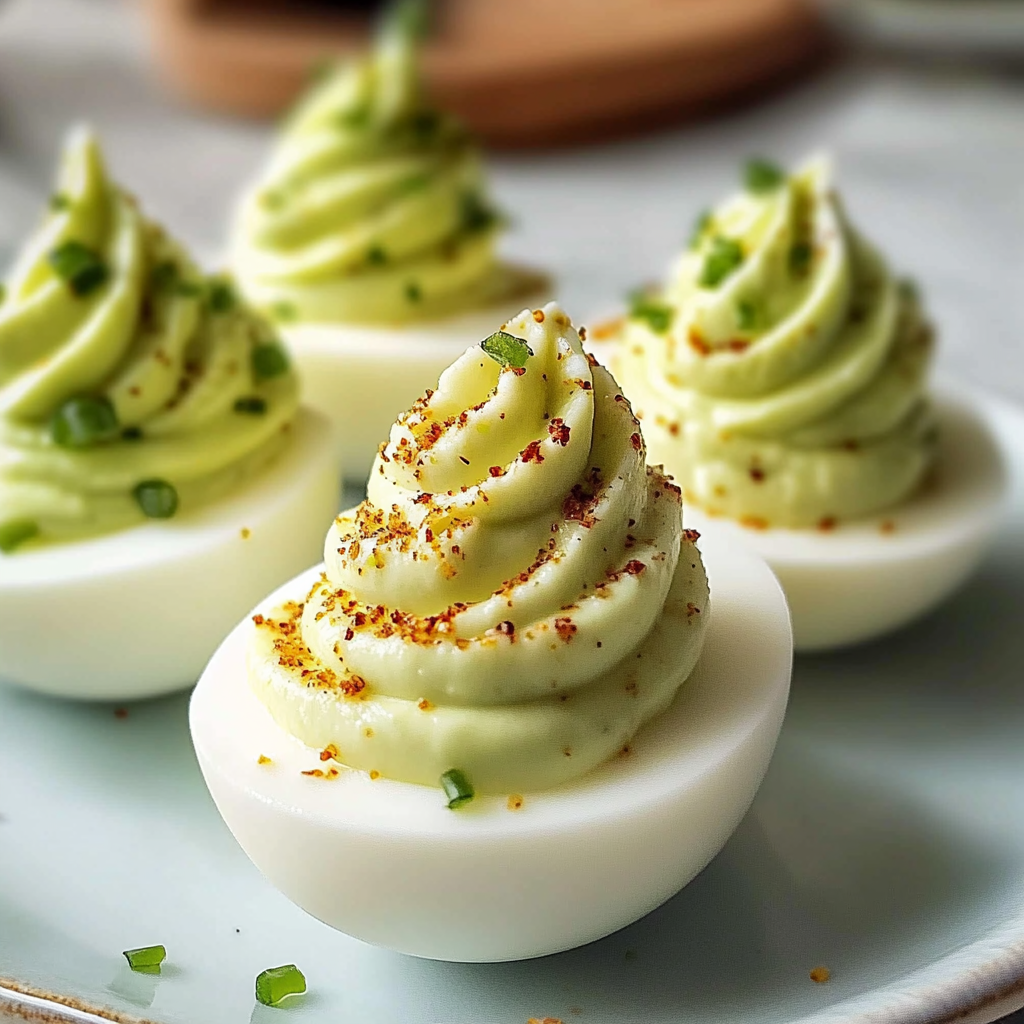 Christmas Tree Deviled Eggs