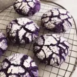 Christmas Ube Crinkle Cookies