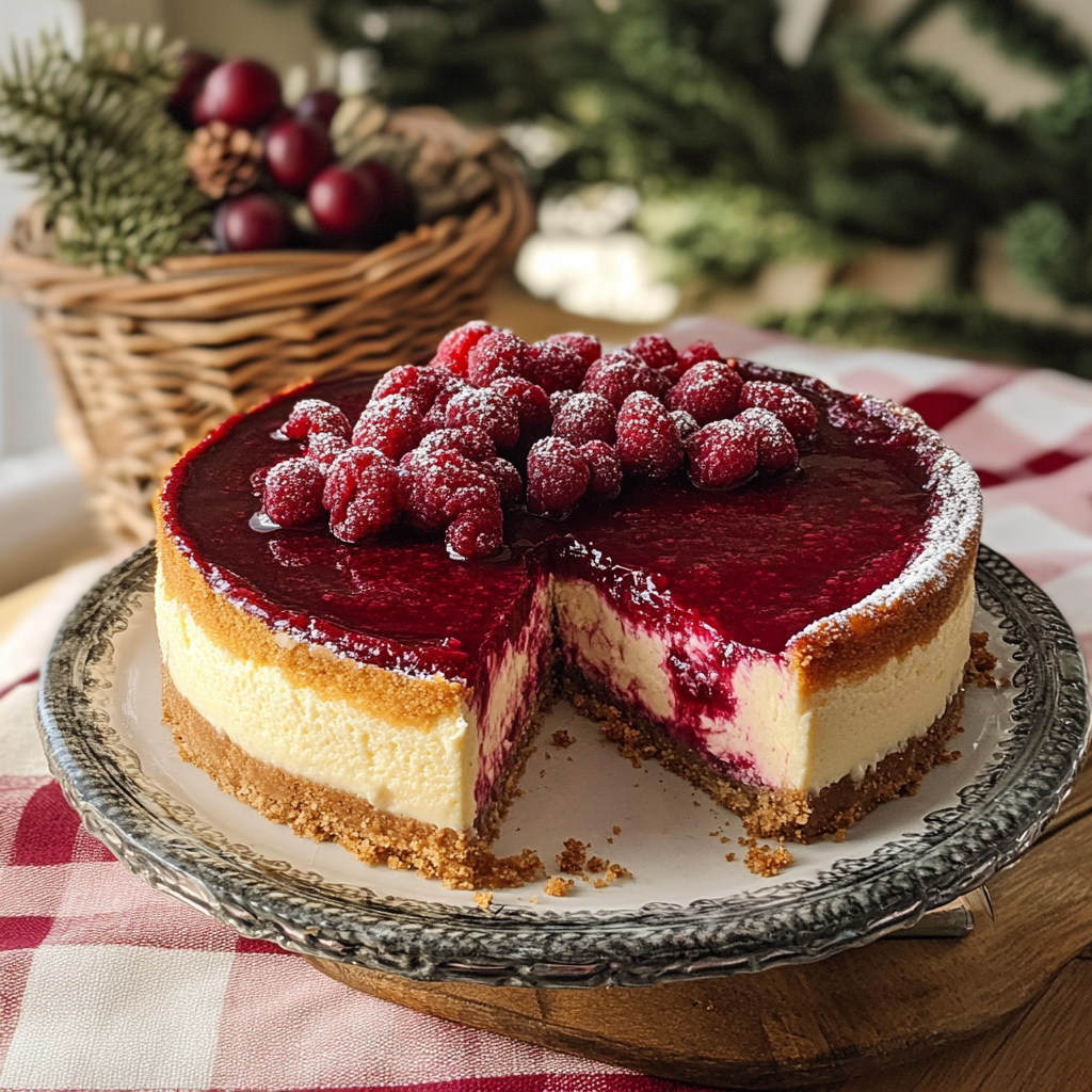 Cranberry Orange Cheesecake