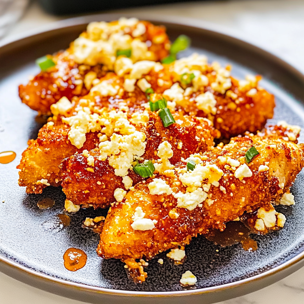 Crispy Hot Honey Feta Chicken