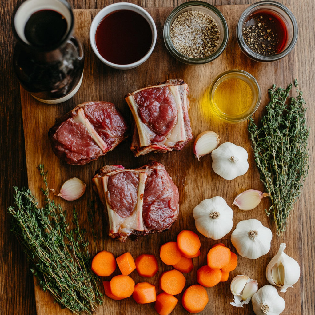 Festive Braised Lamb Shanks ingredients