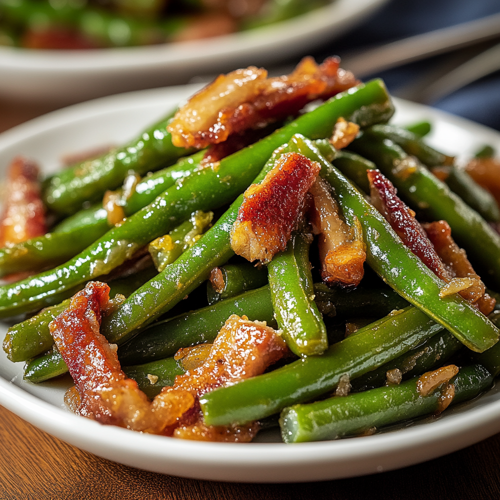 Festive Crack Green Beans