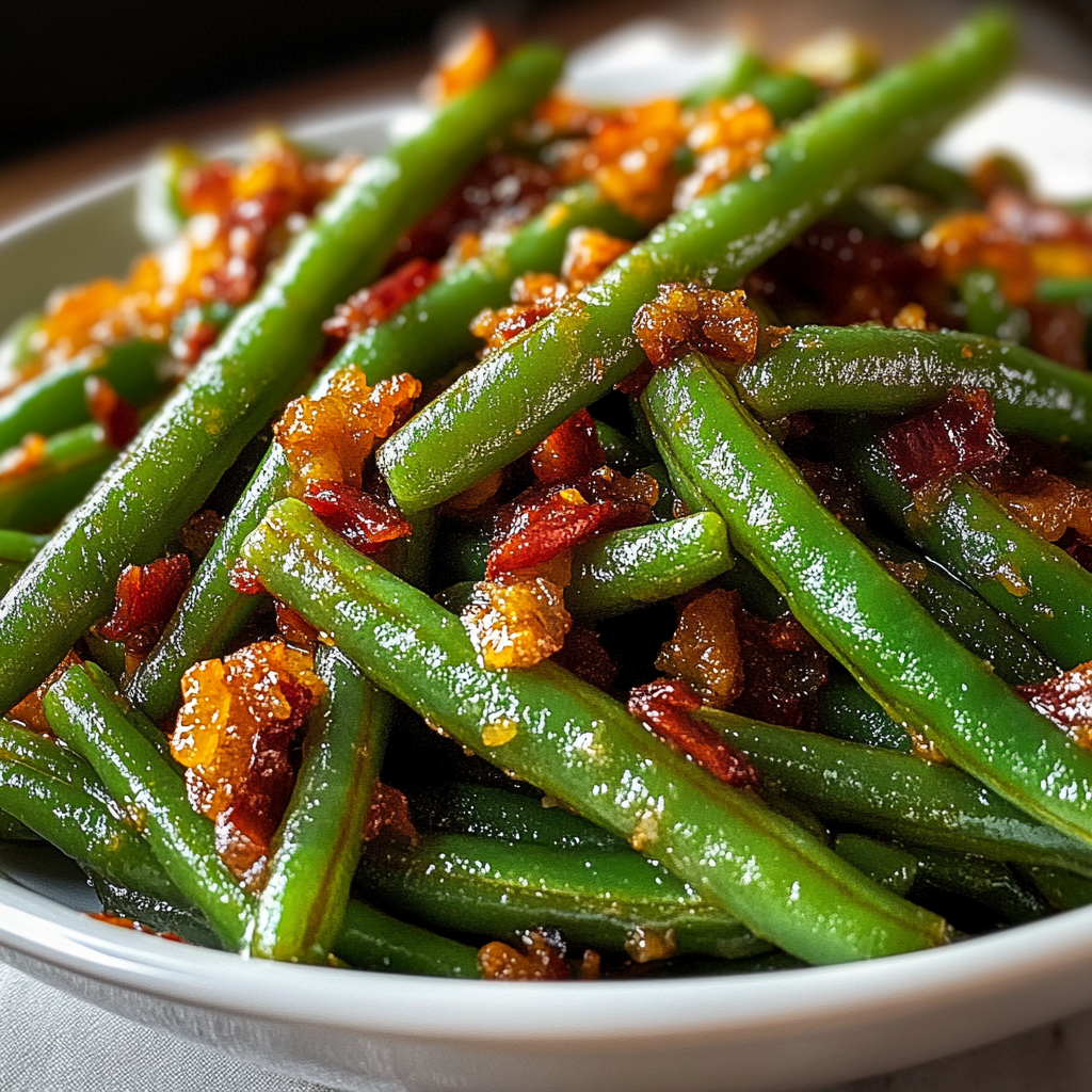 Festive Crack Green Beans