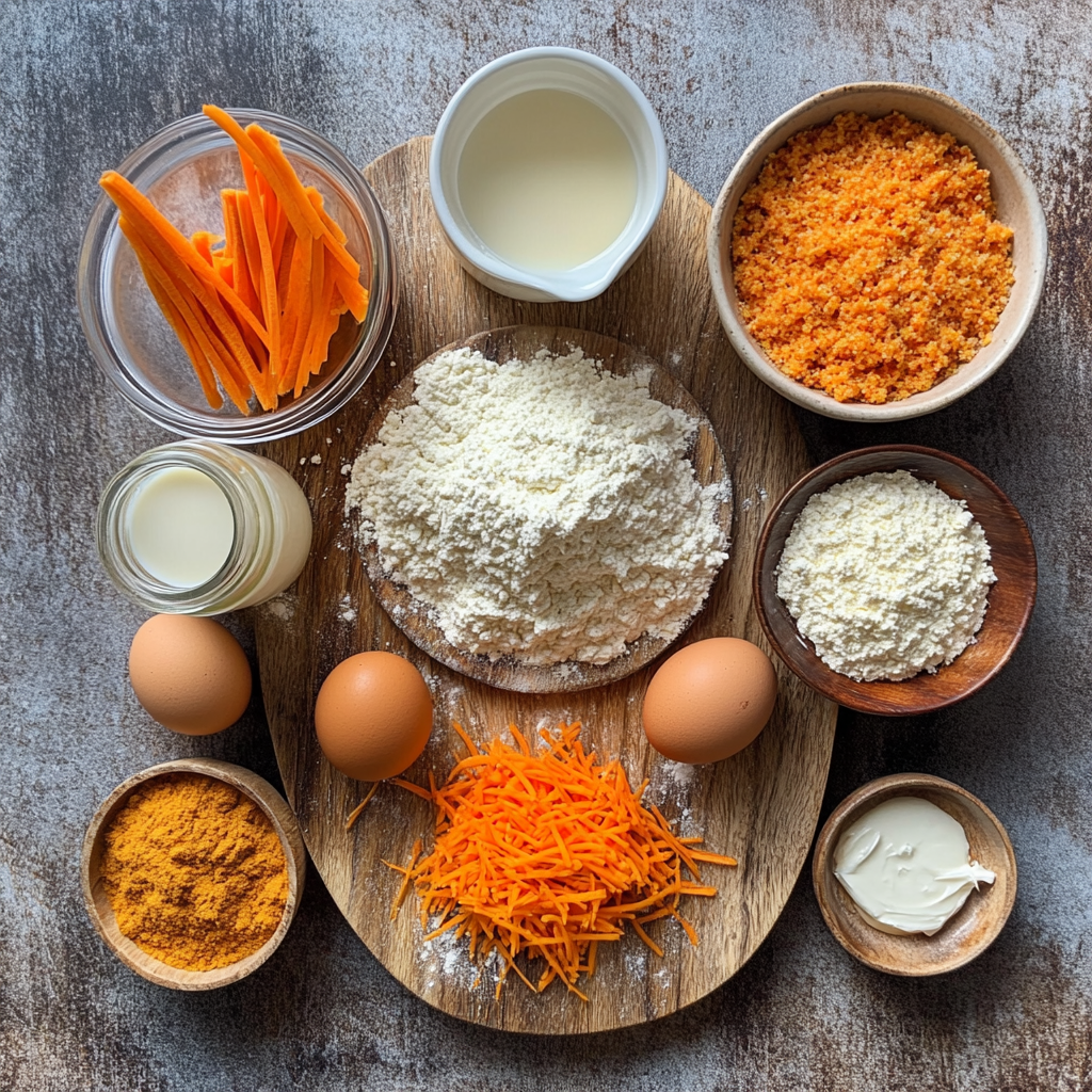 Fluffy Carrot Cake Pancakes ingredients