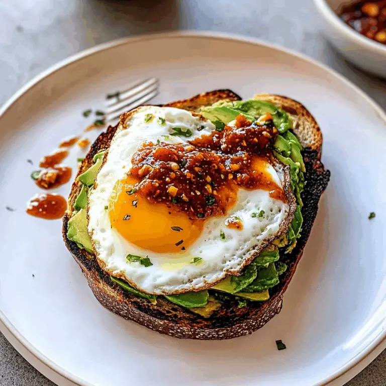Fried Egg Avocado Toast with Chili Crunch