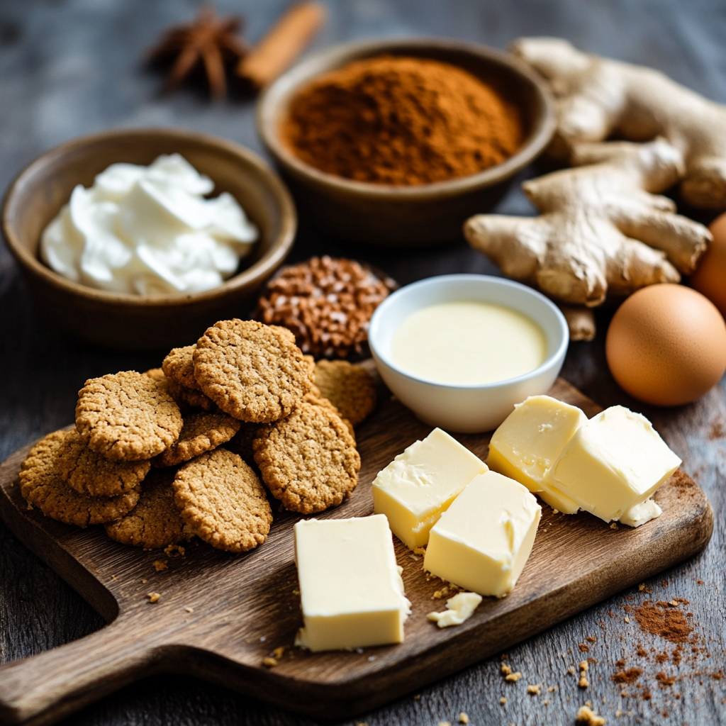 Gingerbread Cheesecake ingredients