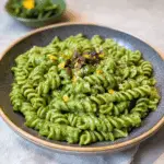 Green Pasta with Spinach Silken Tofu Sauce