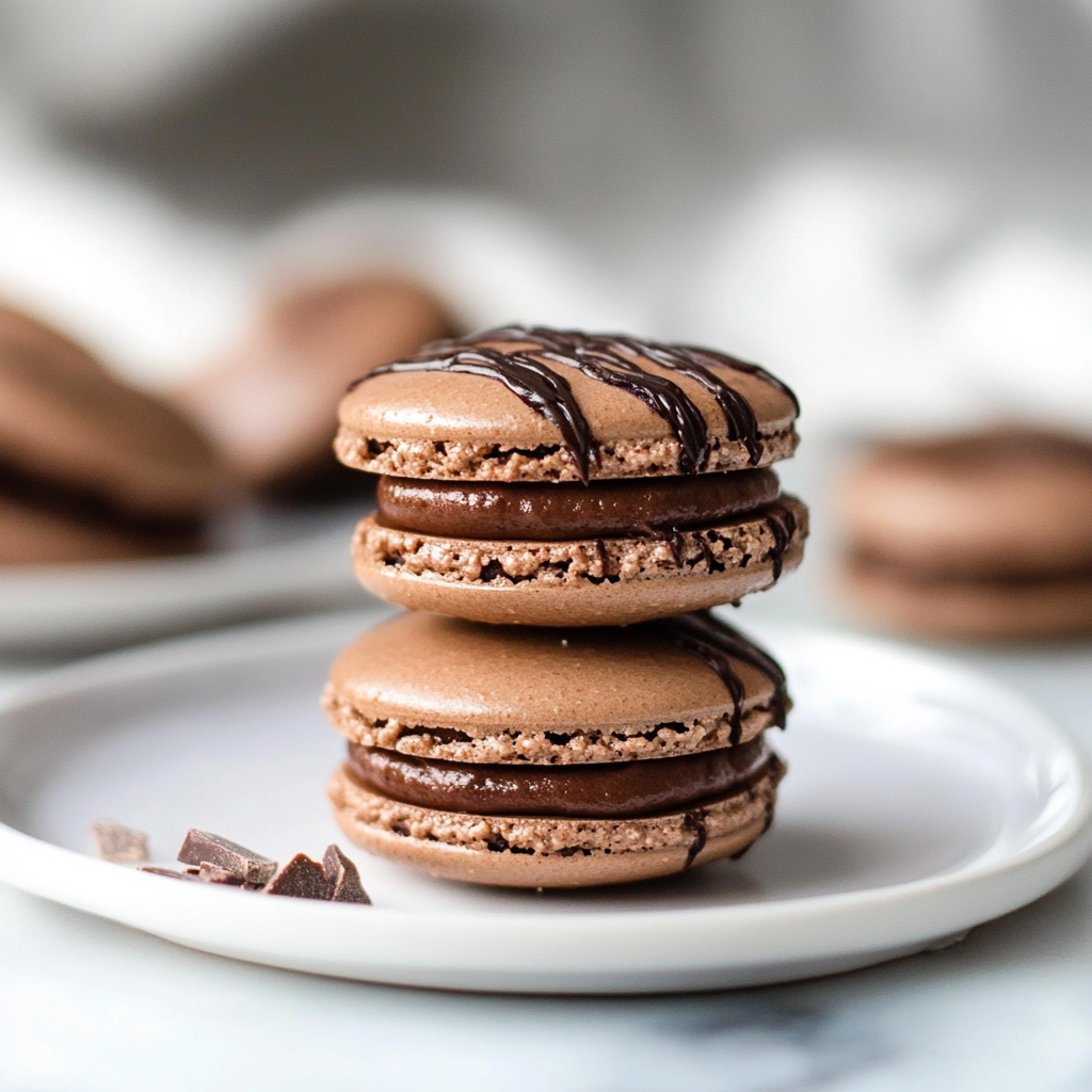 Holiday Chocolate Macarons